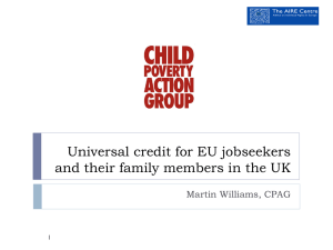 Universal Credit and EU Jobseekers