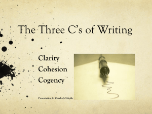 The Three C`s of Writing