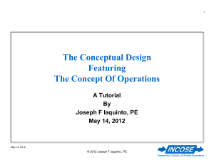 The Conceptual Design Including The Concept Of Operations