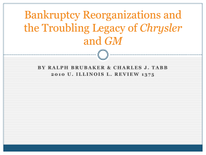 Bankruptcy Reorganizations and the Troubling Legacy of