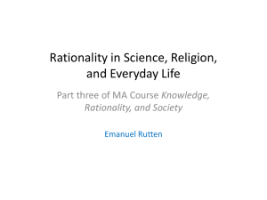 Mikael Stenmark on rationality in science, religion and everyday life