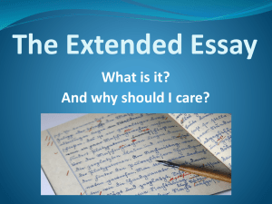 Everything you ever wanted to know about the Extended Essay