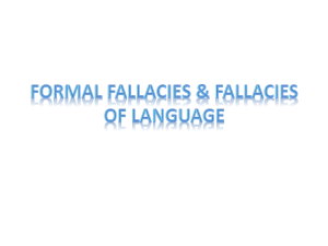 Formal Fallacies 1