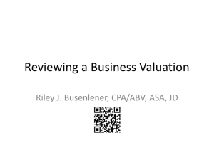 Reviewing a business valuation report