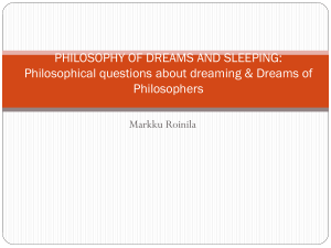 Philosophical Questions of Dreaming