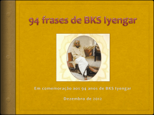 94 frases de BKS Iyengar