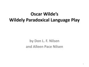 Wilde Paradoxes