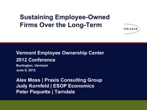 Sustaining Employee-Owned Firms Over the Long Term