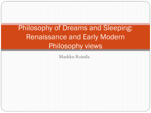 Early Modern Philosophy of Dreams