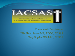 IACSAS PowerPoint presentation on Healthy Disclosures by Troy