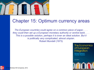 Chapter 15: Optimum currency areas