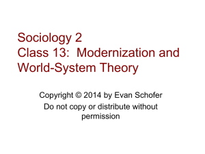 Class 13 Mod World System Theory