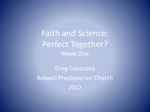PowerPoint curriculum - Scientists In Congregations