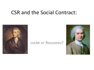 CSR and the Social Contract: Locke or Rousseau?
