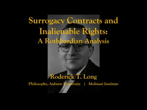 Surrogacy Contracts and Inalienable Rights: A