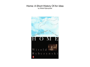 Home: A Short History Of An Idea by Witold