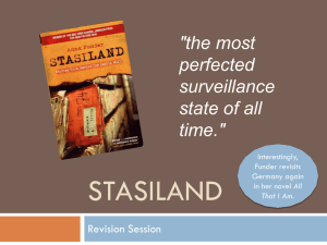 Stasiland Revision PowerPoint - Year 12 Literature
