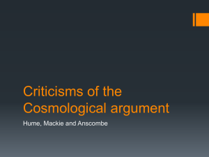 Criticisms of the Cosmological argument
