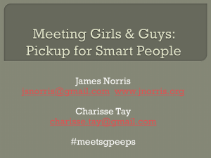 Meeting Girls & Guys: Pickup for Smart People