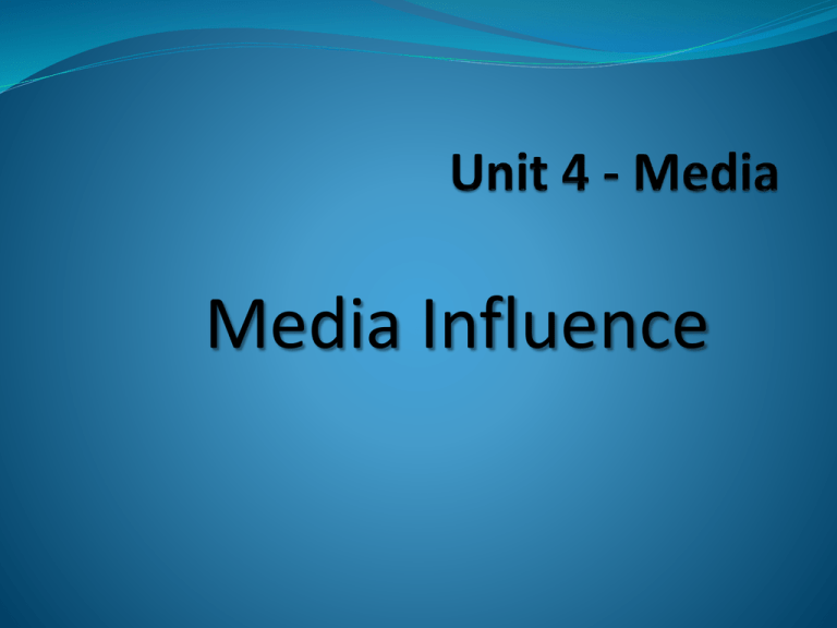 what is media influence essay
