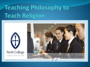 Teaching Philosophy to Teach Religion