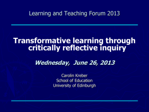 transformative learning - University of Edinburgh