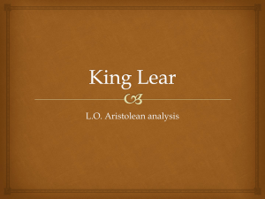 King Lear aristolean analysis - English