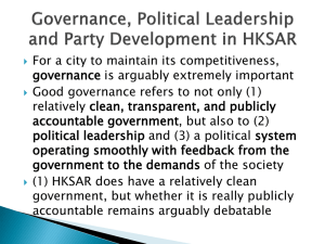 Problems of Governance and Political Leadership
