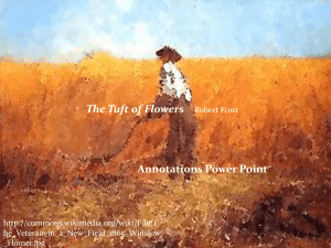 The Tuft of Flowers Power Point annotations