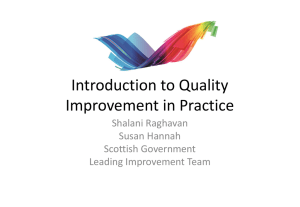 Introduction to Quality Improvement in Practice