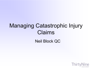 What is a catastrophic injury claim?