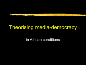 Theorising media-democracy in Africa