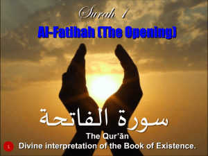 Surah Al Fatihah Tafseer Explaination