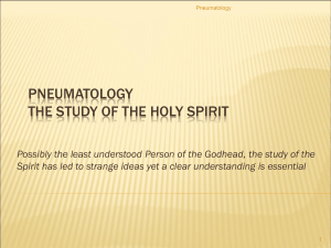 Pneumatology - TGC Resources