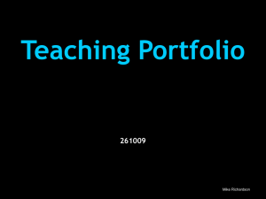 Teaching Portfolio 261009