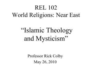 Colby IslamicTheologyMysticism