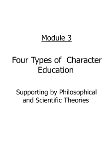 Character Education Module 3: Foundations