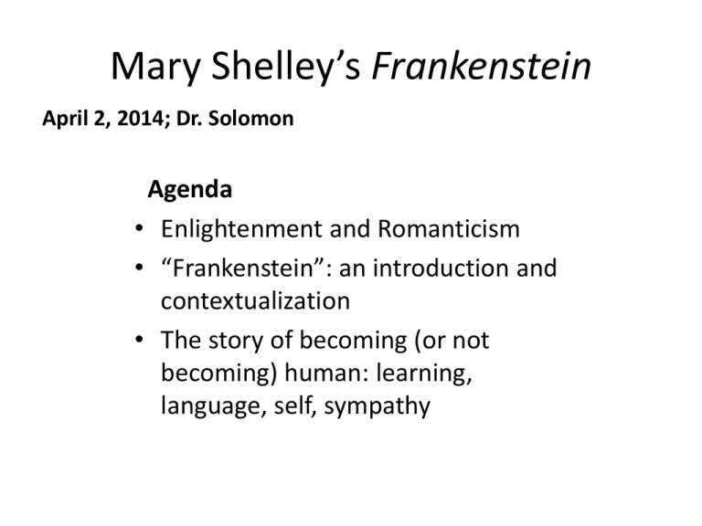 knowledge in frankenstein thesis