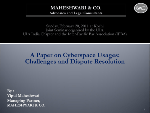 Cyberspace Usages Challenges and Dispute