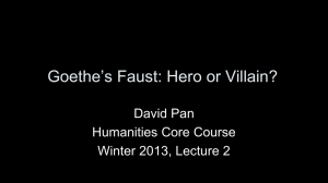 Faust Lec 2 - Humanities Core