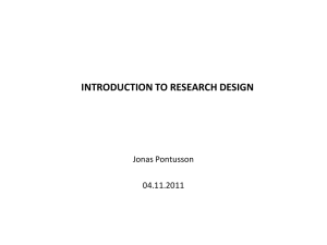 introduction to research design - Programme doctoral en Science