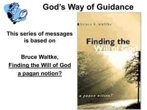 God`s Way of Guidance