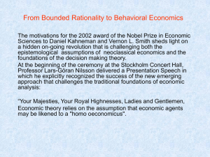 From Bounded Rationality to Behavioral Economics