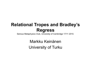 Relational Tropes and Bradley`s Regress