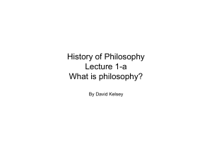 Philosophy - David Kelsey`s Philosophy Home Page