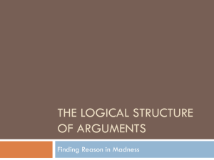 The Logical Structure of Arguments