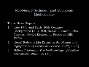 Robbins, Friedman, and Economic Methodology