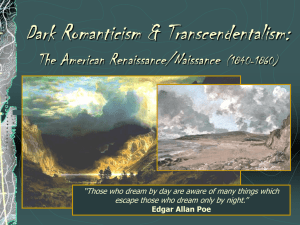 Dark Romanticism & Transcendentalism