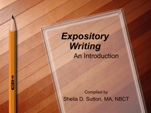 Expository Writing