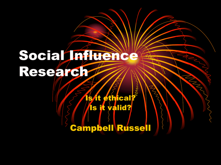 research support for informational social influence